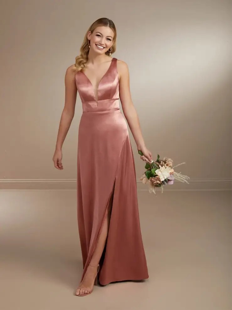 Model wearing bridesmaid dress