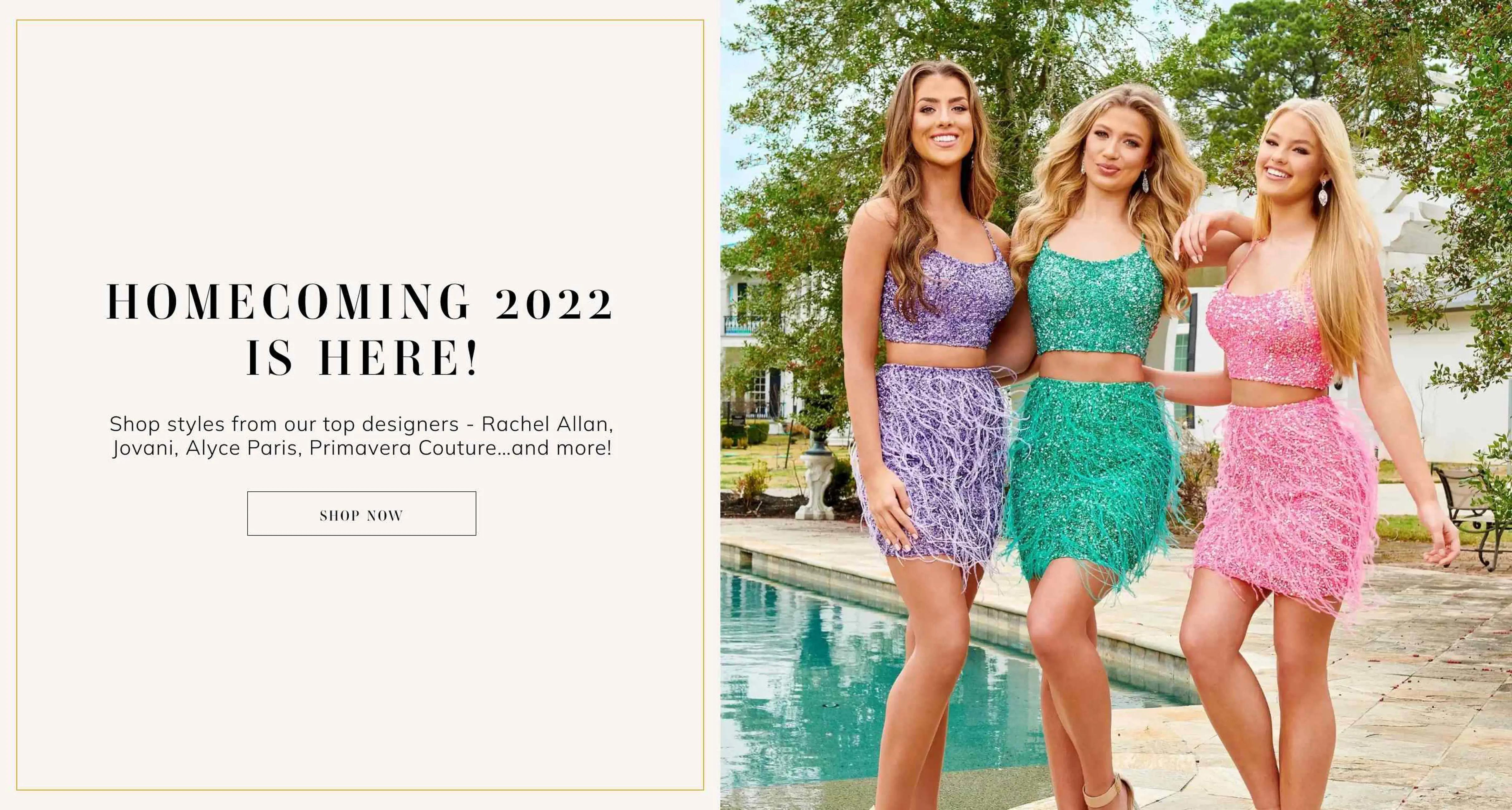 Homecoming 2022 dresses at Mimi's Bridal. Shop Now
