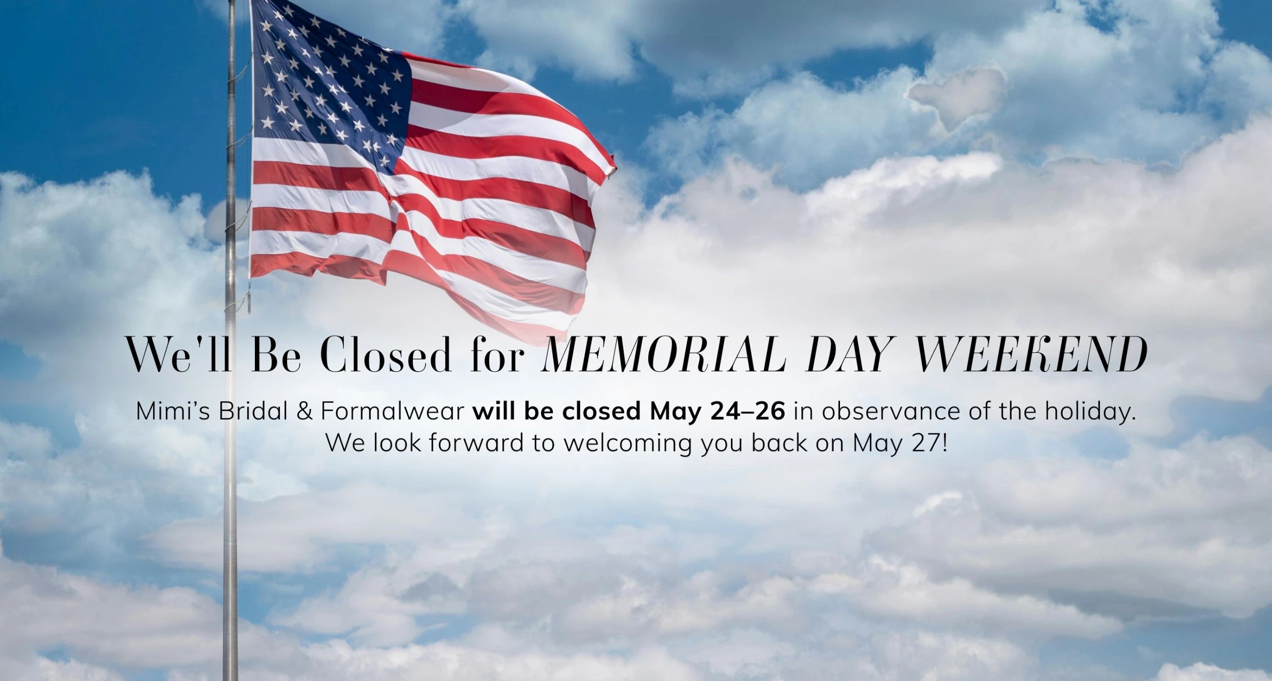 Memorial Day desktop banner