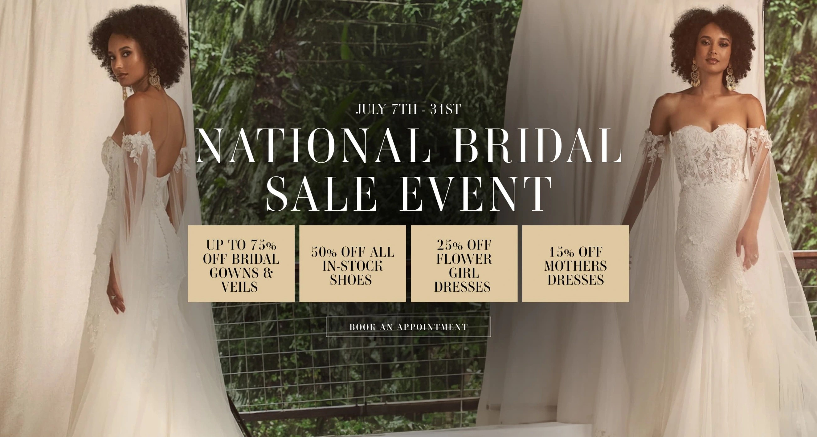 National Bridal Sale desktop banner