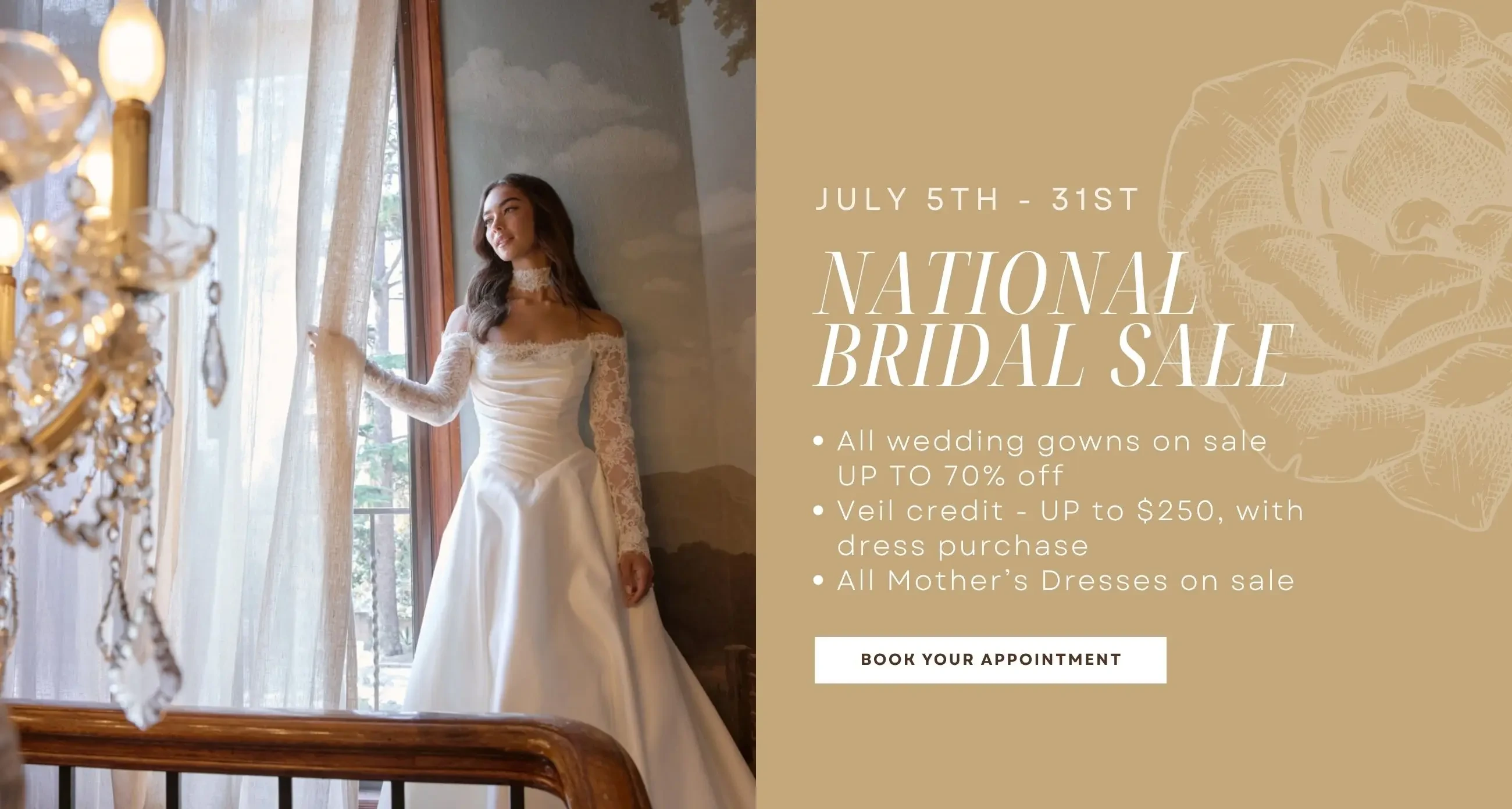 National bridal sale banner - desktop